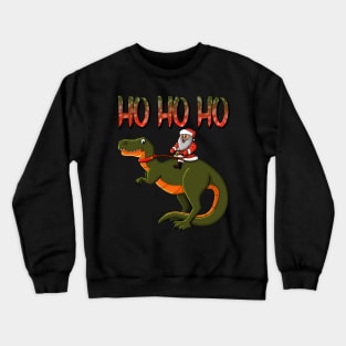 Santa Claus Trex Dino Ho Ho Ho Christmas Top Crewneck Sweatshirt